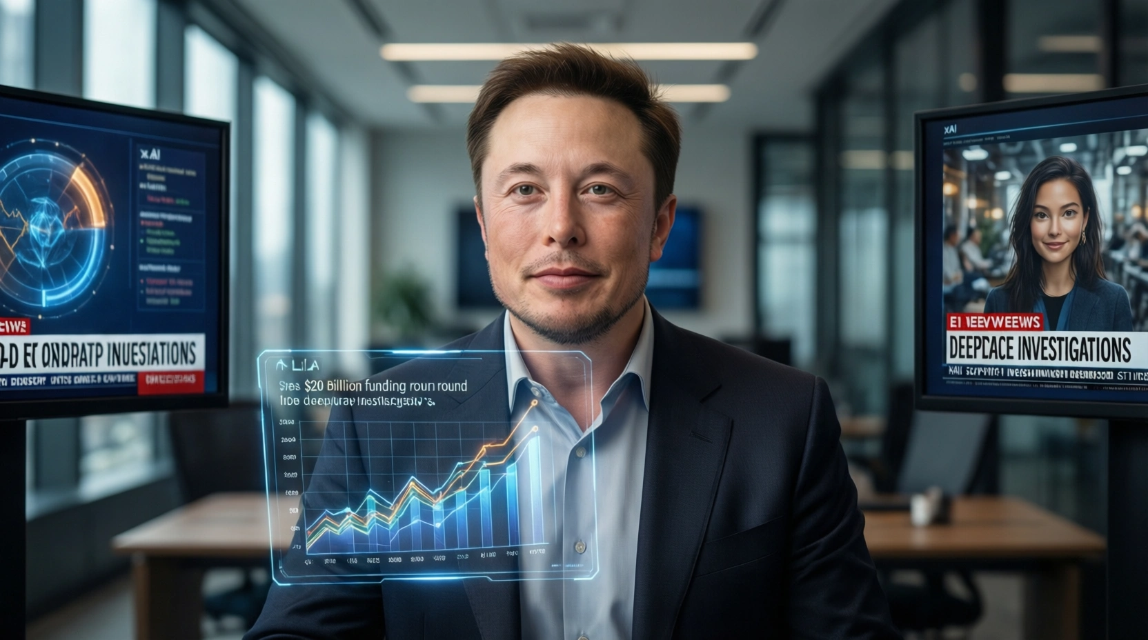 xAI de Elon Musk: US$ 20 bi em investimentos e investigação por deepfakes