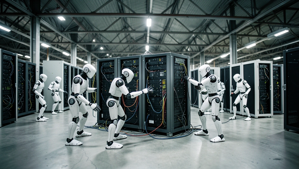 SoftBank cria Roze AI para robotizar construção de data centers