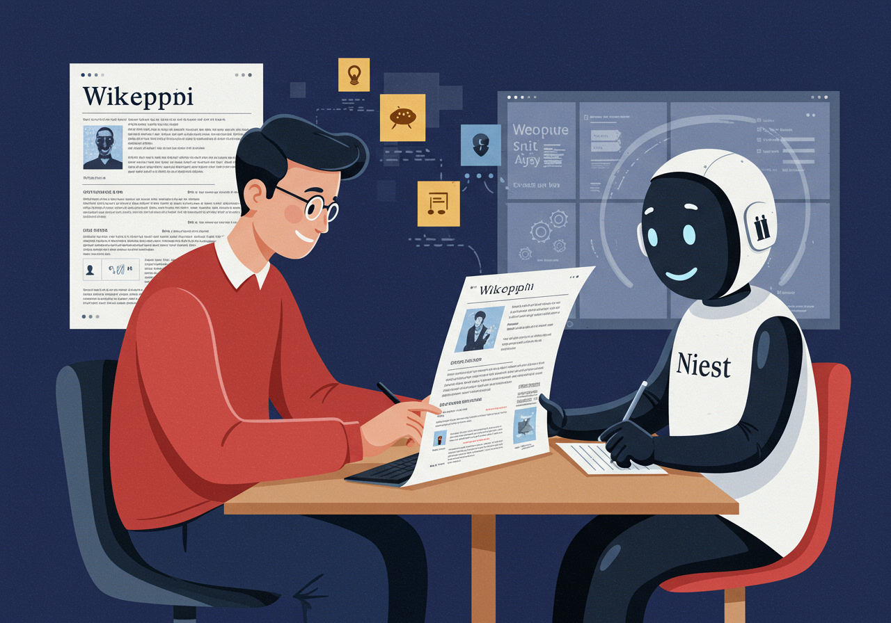 Wikipedia Revela Estratégia de IA Focada em Fortalecer Editores Humanos
