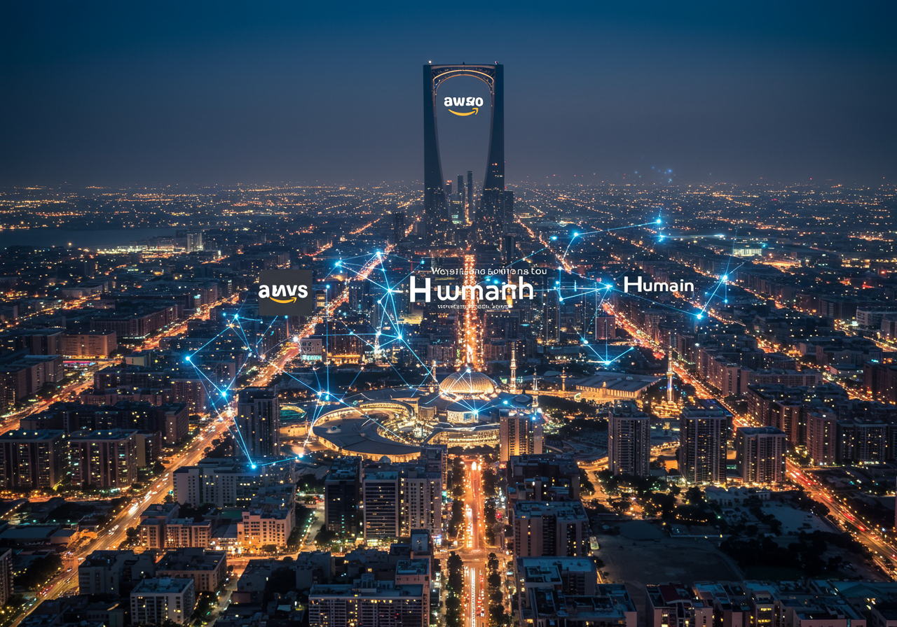 Amazon e Humain Anunciam Parceria Estratégica e Investimento de US$5 Bilhões para Zona de IA na Arábia Saudita