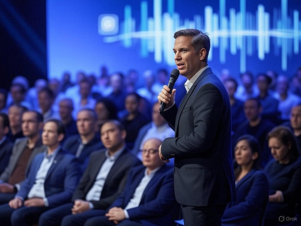 Mati Staniszewski, CEO da ElevenLabs, destaca inovações em voz IA no palco do IAFeed Disrupt 2025